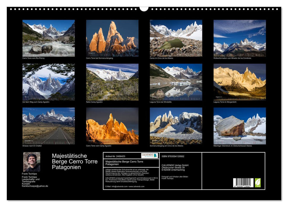 Majestätische Berge Cerro Torre Patagonien (CALVENDO Wandkalender 2027)