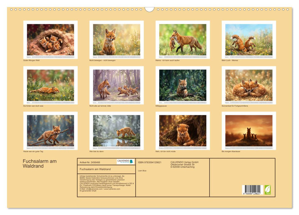 Fuchsalarm am Waldrand (CALVENDO Wandkalender 2027)