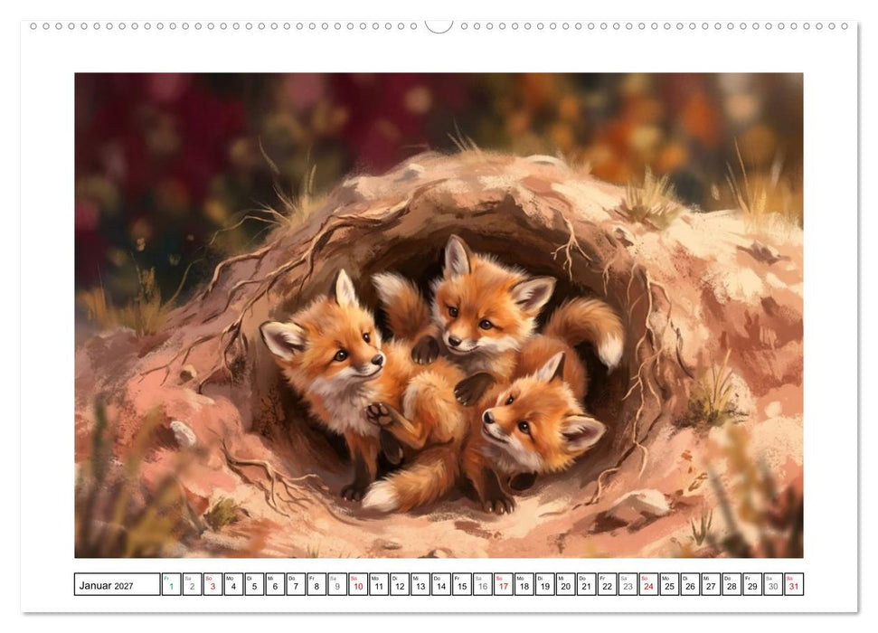 Fuchsalarm am Waldrand (CALVENDO Wandkalender 2027)