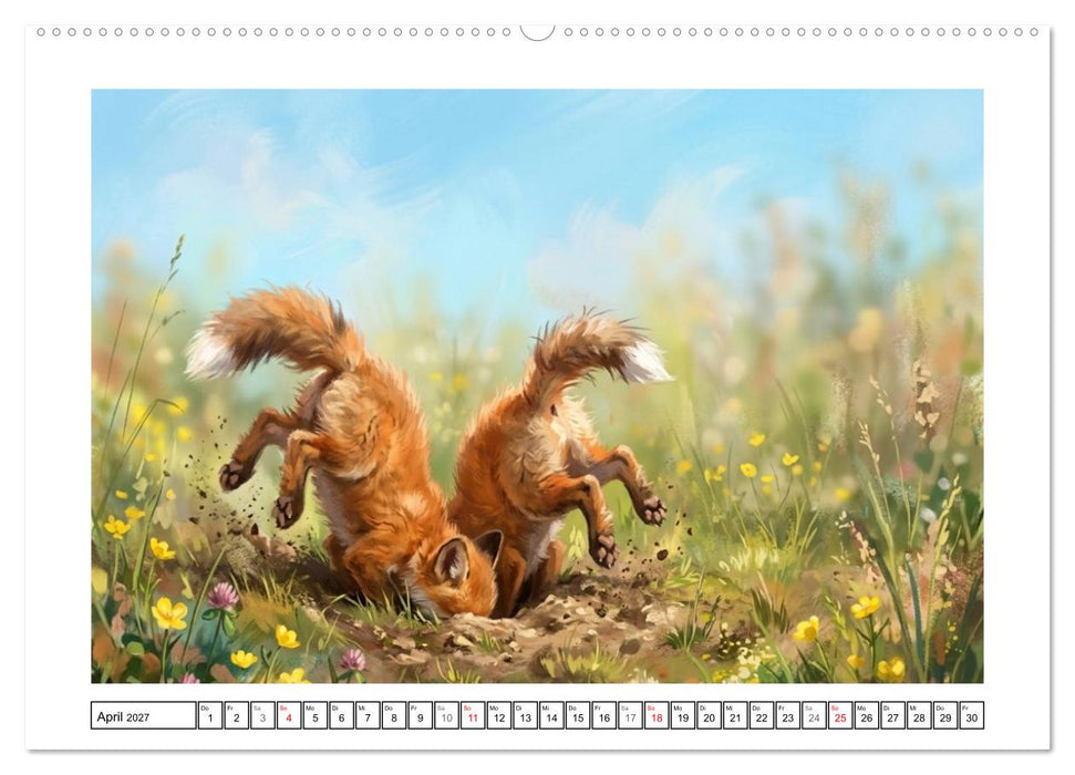 Fuchsalarm am Waldrand (CALVENDO Wandkalender 2027)