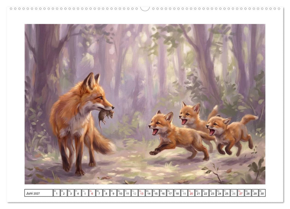 Fuchsalarm am Waldrand (CALVENDO Wandkalender 2027)