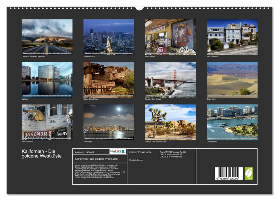 Kalifornien • Die goldene Westküste (CALVENDO Premium Wandkalender 2027)
