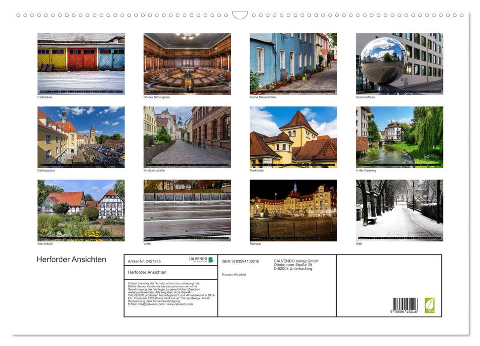 Herforder Ansichten (CALVENDO Wandkalender 2027)