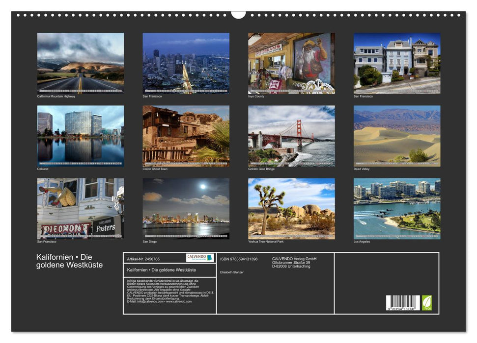 Kalifornien • Die goldene Westküste (CALVENDO Wandkalender 2027)