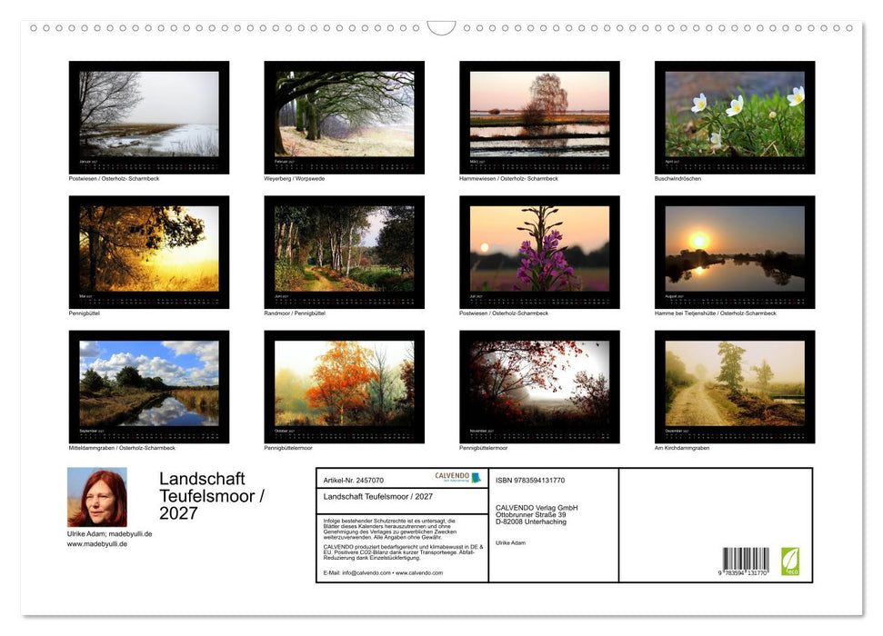 Landschaft Teufelsmoor / 2027 (CALVENDO Wandkalender 2027)