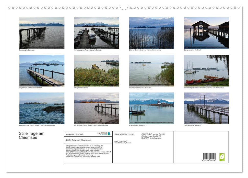 Stille Tage am Chiemsee (CALVENDO Wandkalender 2027)