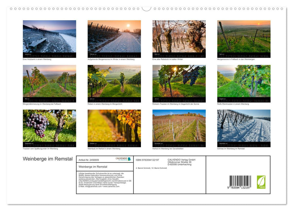 Weinberge im Remstal (CALVENDO Premium Wandkalender 2027)
