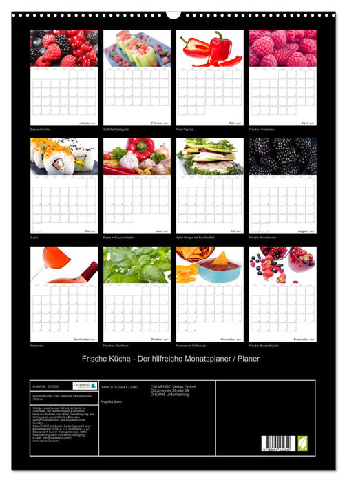 Frische Küche - Der hilfreiche Monatsplaner / Planer (CALVENDO Wandkalender 2027)
