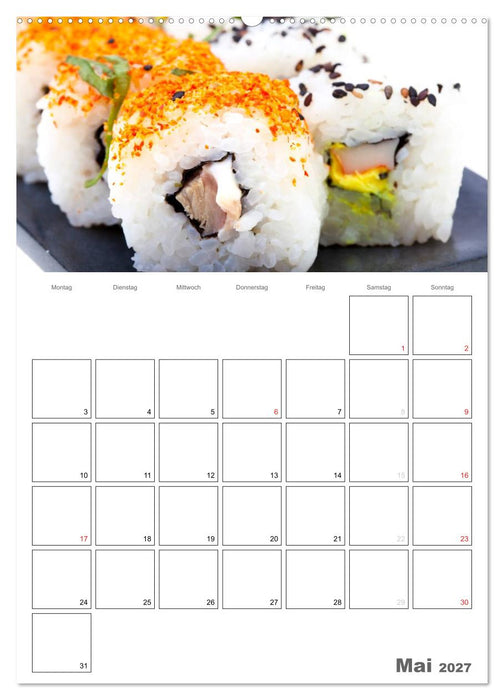 Frische Küche - Der hilfreiche Monatsplaner / Planer (CALVENDO Wandkalender 2027)