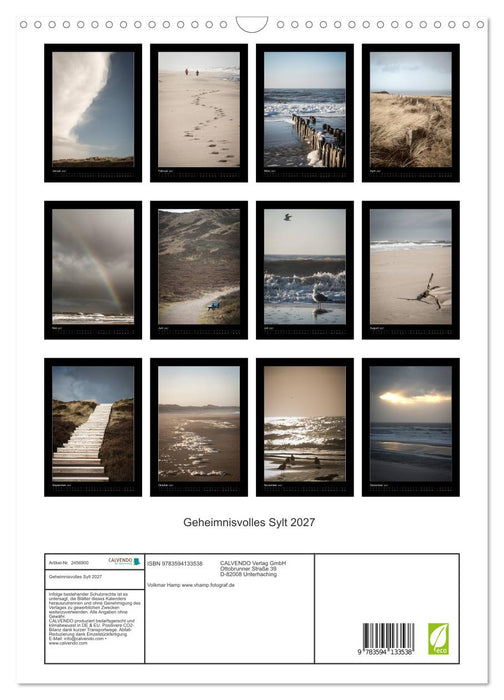 Geheimnisvolles Sylt 2027 (CALVENDO Wandkalender 2027)