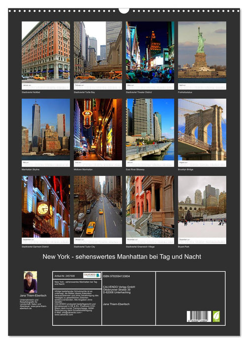 New York - sehenswertes Manhattan bei Tag und Nacht (CALVENDO Wandkalender 2027)