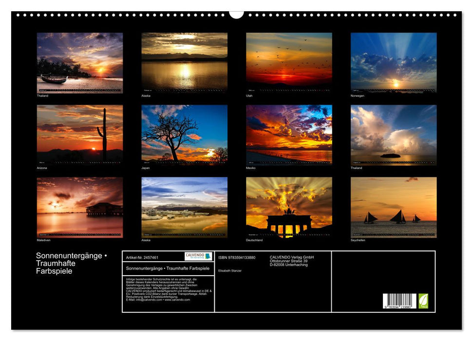 Sonnenuntergänge • Traumhafte Farbspiele (CALVENDO Wandkalender 2027)