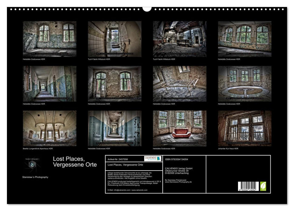 Lost Places, Vergessene Orte (CALVENDO Wandkalender 2027)