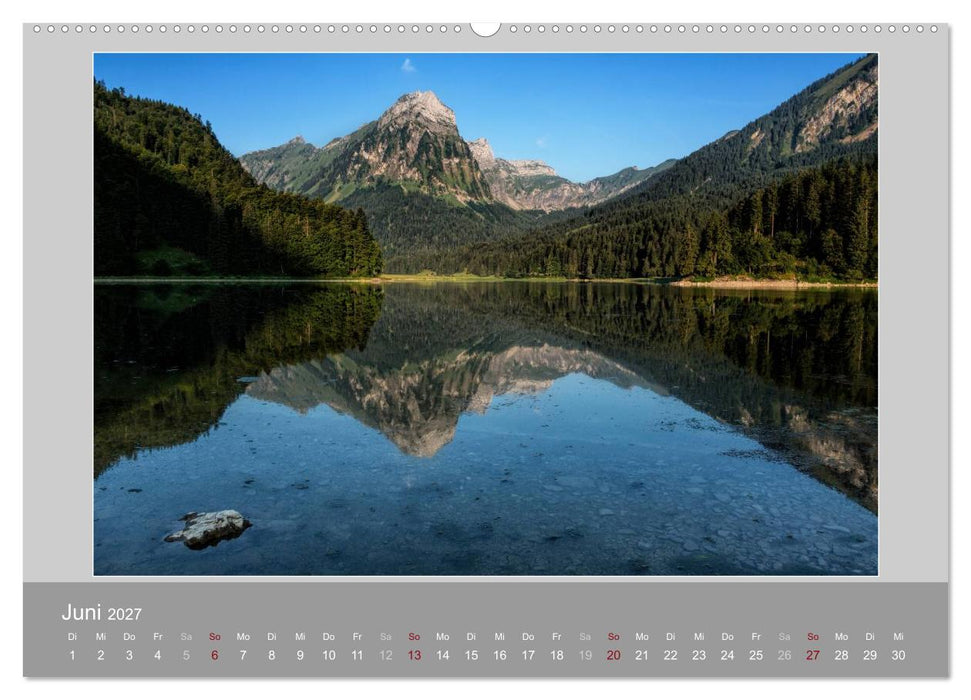 Schweiz - Impressionen der idyllischen Bergwelt im Laufe der Jahreszeiten (CALVENDO Premium Wandkalender 2027)