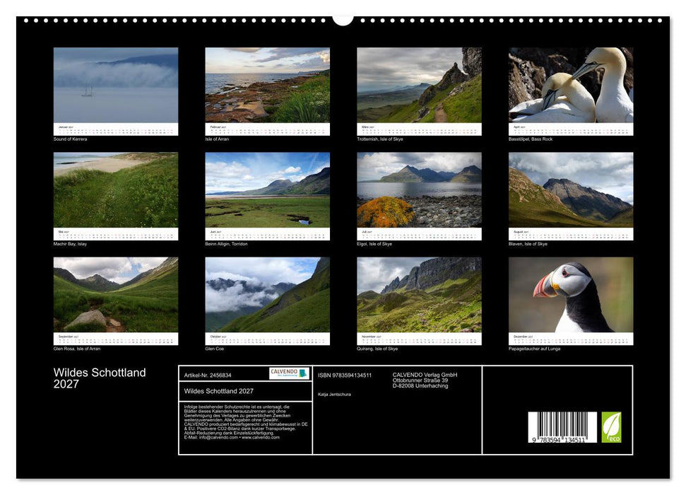 Wildes Schottland 2027 (CALVENDO Premium Wandkalender 2027)