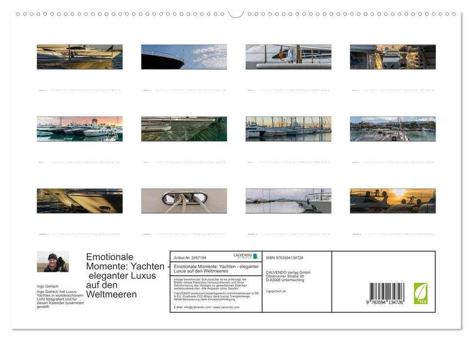Emotionale Momente: Yachten - eleganter Luxus auf den Weltmeeren (CALVENDO Premium Wandkalender 2027)