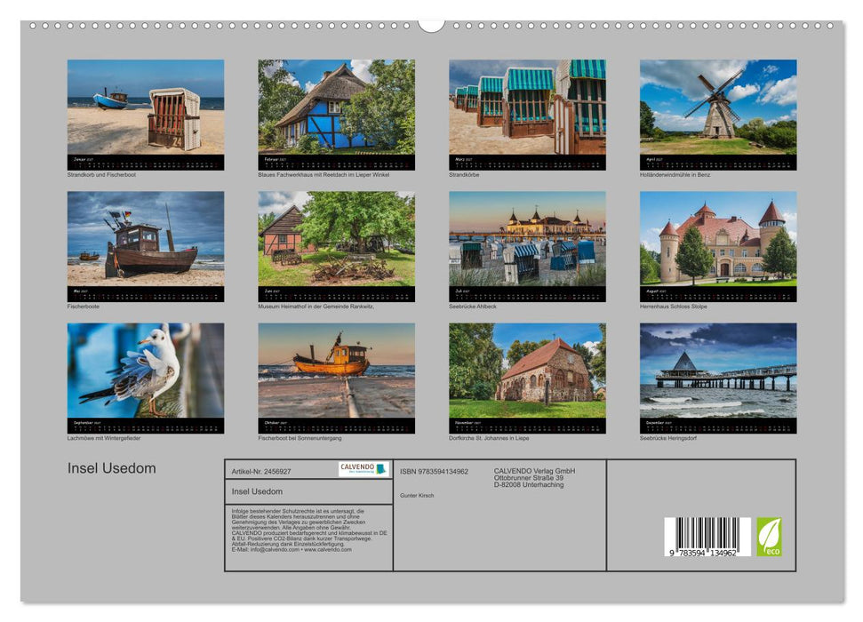Insel Usedom (CALVENDO Premium Wandkalender 2027)