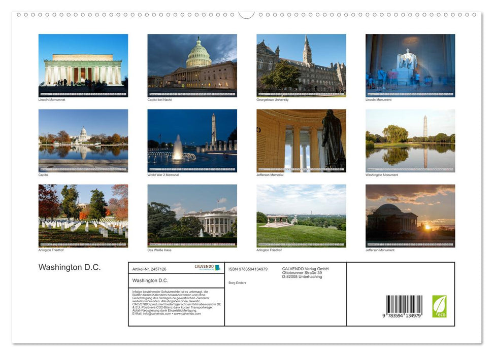 Washington D.C. (CALVENDO Premium Wandkalender 2027)
