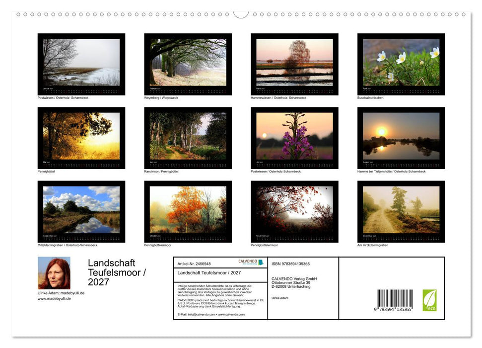Landschaft Teufelsmoor / 2027 (CALVENDO Premium Wandkalender 2027)