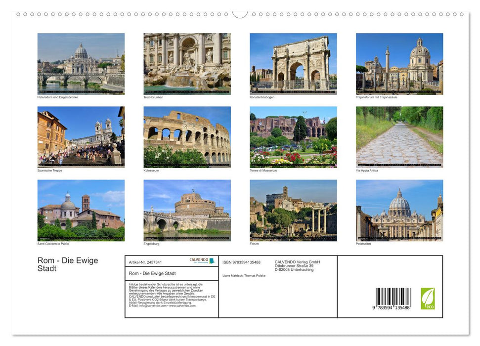 Rom - Die Ewige Stadt (CALVENDO Premium Wandkalender 2027)