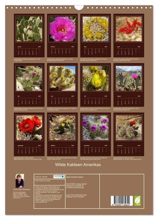 Wilde Kakteen Amerikas (CALVENDO Wandkalender 2027)