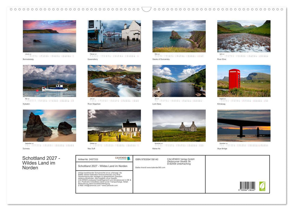Schottland 2027 - Wildes Land im Norden (CALVENDO Wandkalender 2027)