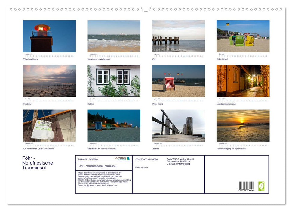 Föhr - Nordfriesische Trauminsel (CALVENDO Wandkalender 2027)