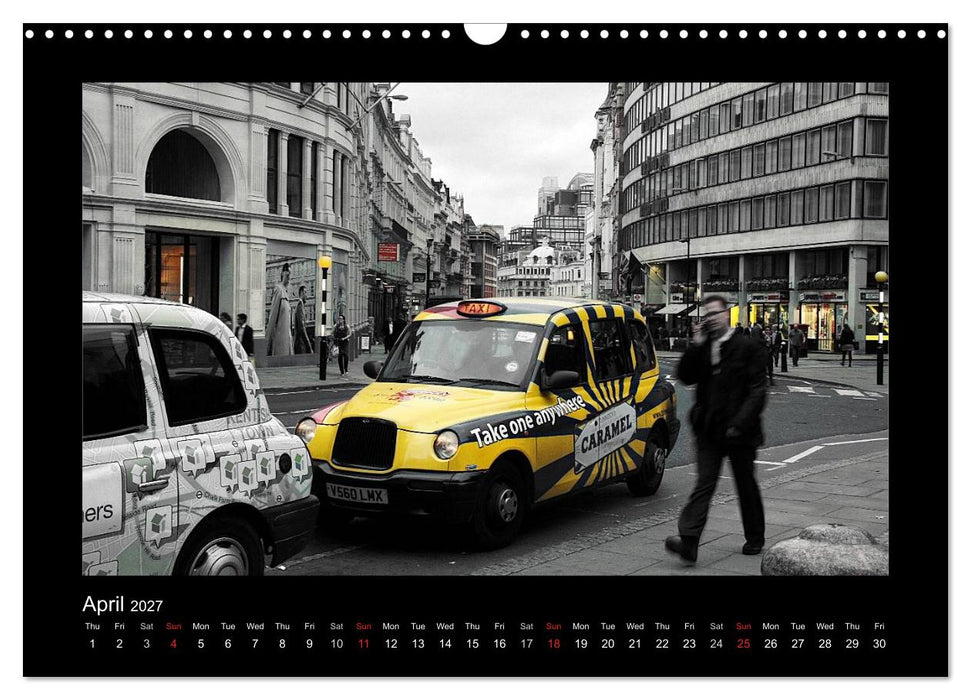 Taxis in London / UK-Version (CALVENDO Monthly Calendar 2027)