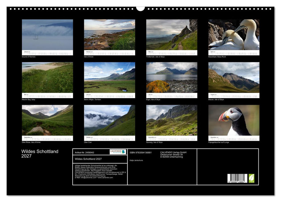 Wildes Schottland 2027 (CALVENDO Wandkalender 2027)