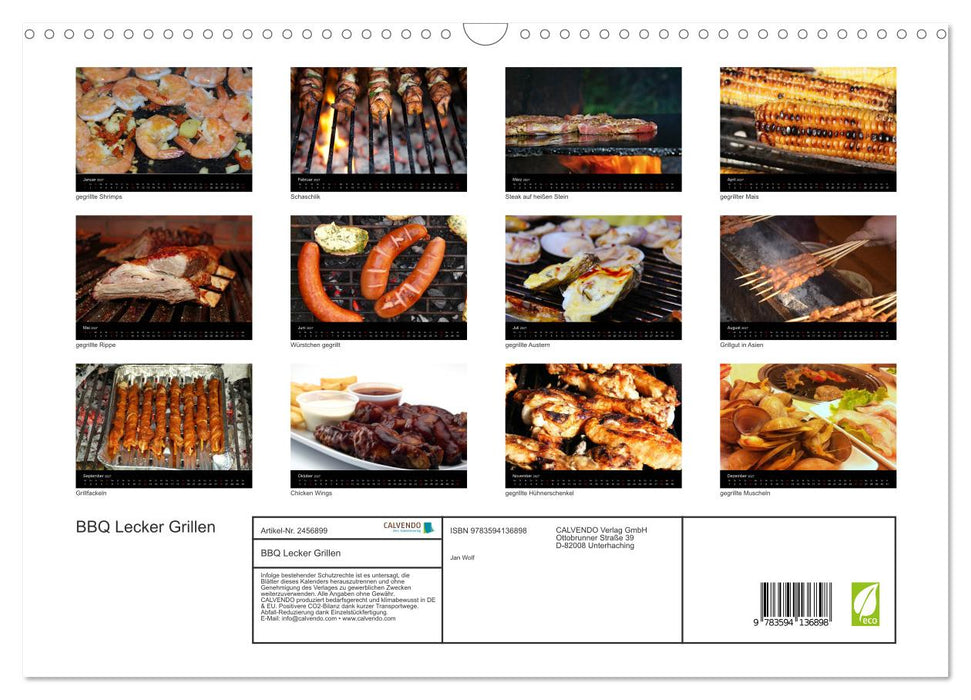 BBQ Lecker Grillen (CALVENDO Wandkalender 2027)