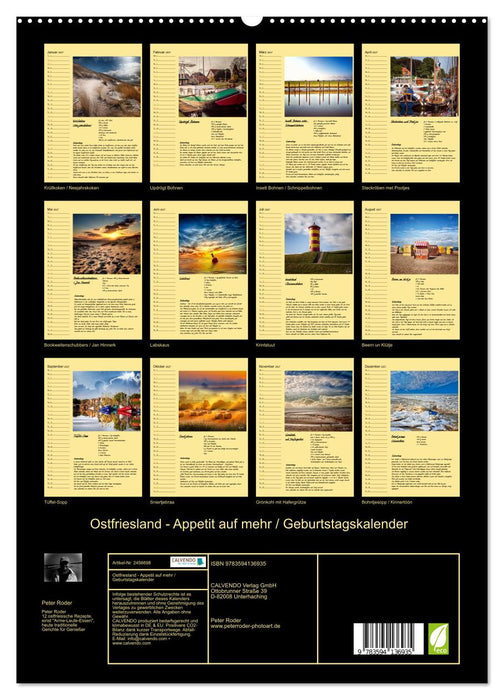 Ostfriesland - Appetit auf mehr / Geburtstagskalender (CALVENDO Premium Wandkalender 2027)