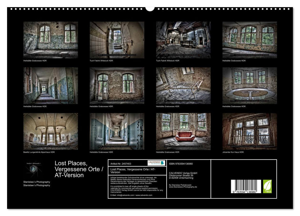 Lost Places, Vergessene Orte / AT-Version (CALVENDO Premium Wandkalender 2027)