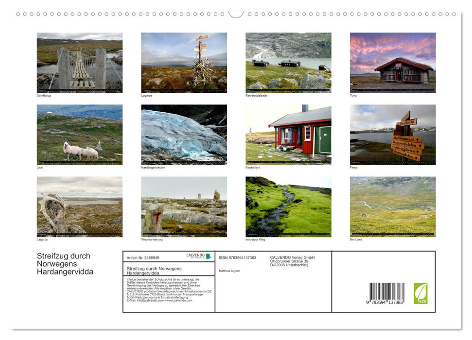 Streifzug durch Norwegens Hardangervidda (CALVENDO Premium Wandkalender 2027)