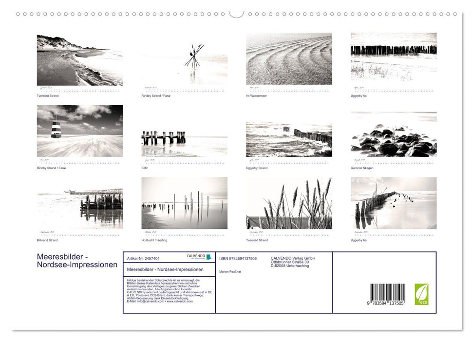 Meeresbilder - Nordsee-Impressionen (CALVENDO Premium Wandkalender 2027)
