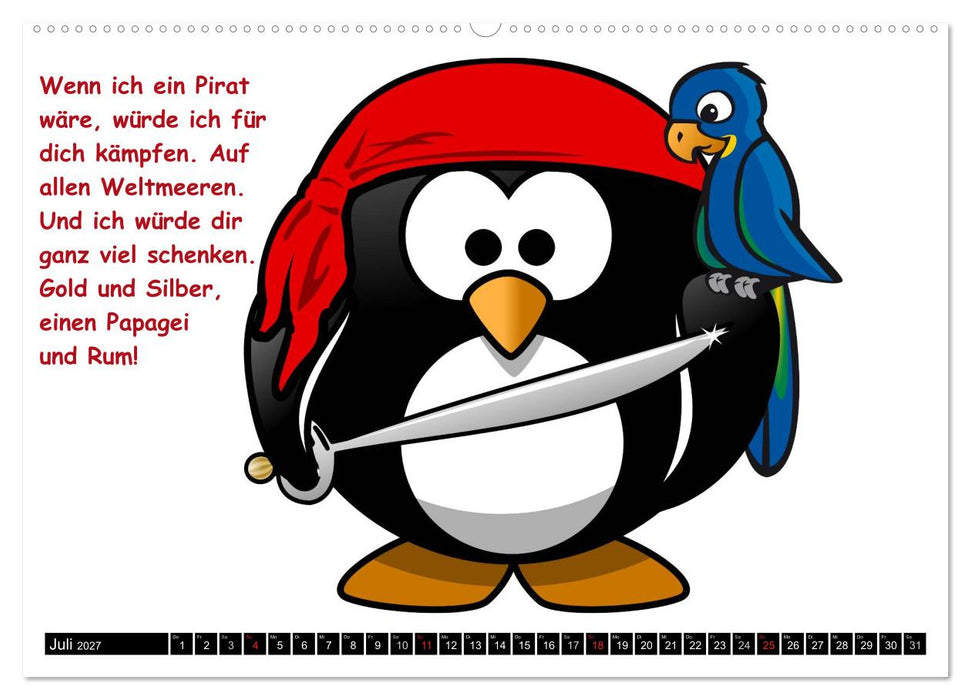 Pinguine im siebten Himmel! (CALVENDO Premium Wandkalender 2027)