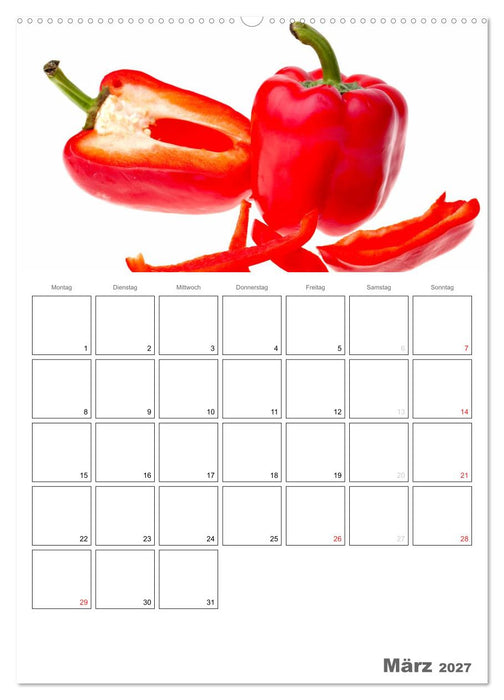 Frische Küche - Der hilfreiche Monatsplaner / Planer (CALVENDO Premium Wandkalender 2027)