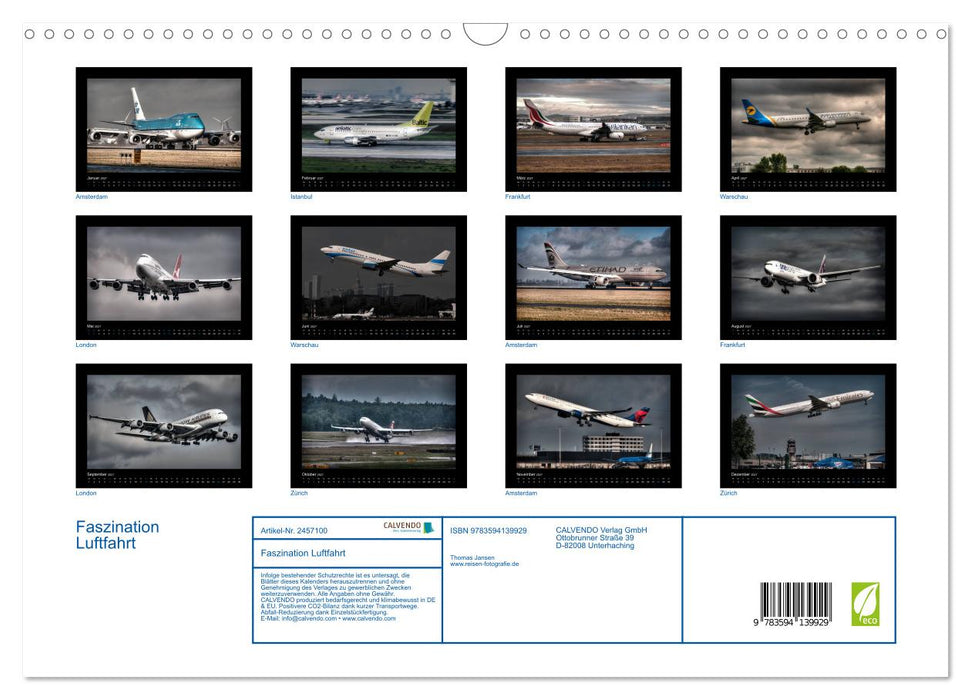 Faszination Luftfahrt (CALVENDO Wandkalender 2027)