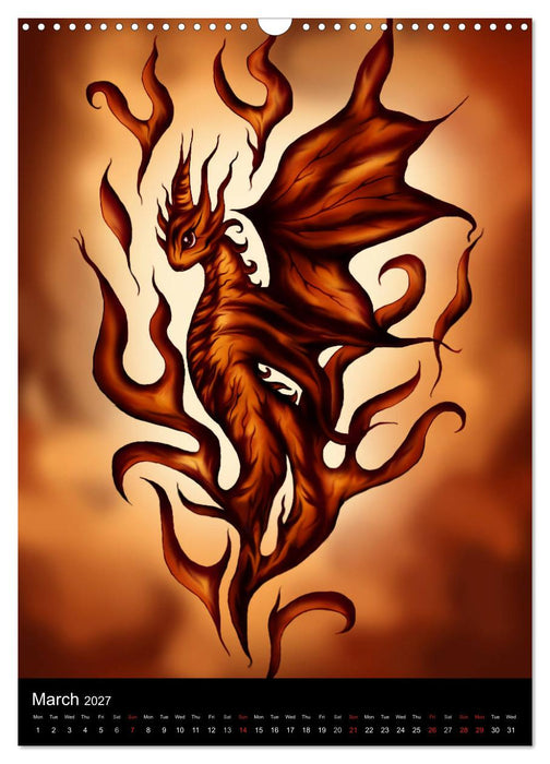 Dragons (CALVENDO Monthly Calendar 2027)