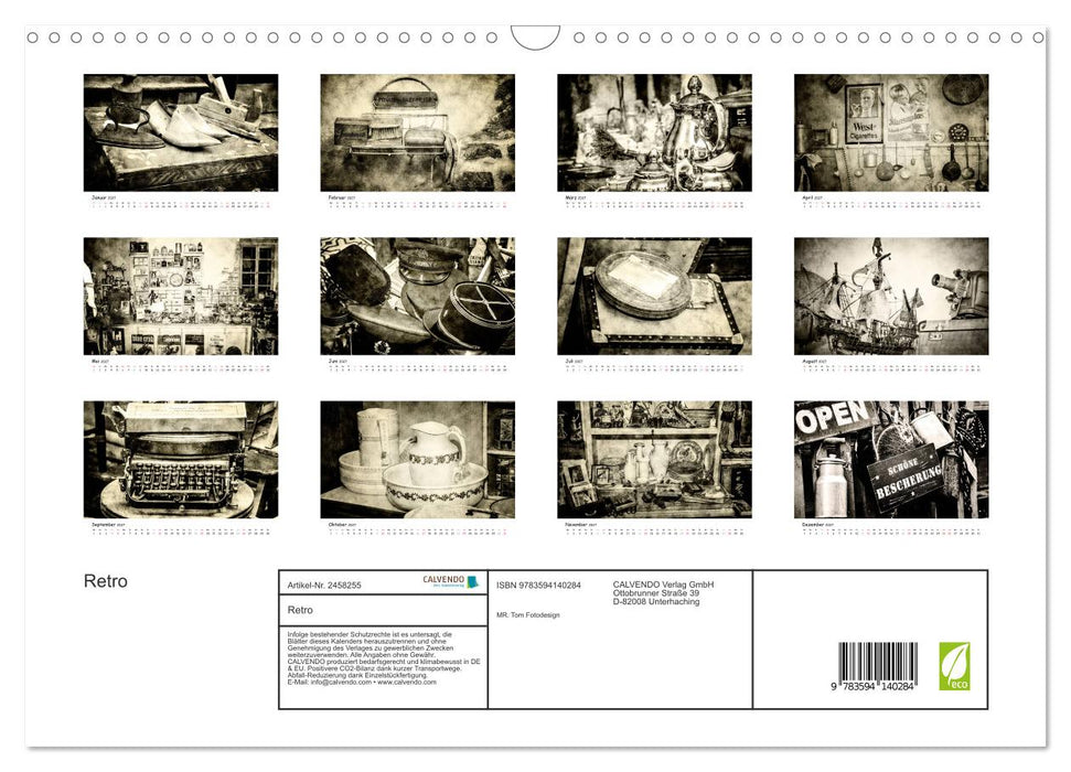 Retro (CALVENDO Wandkalender 2027)