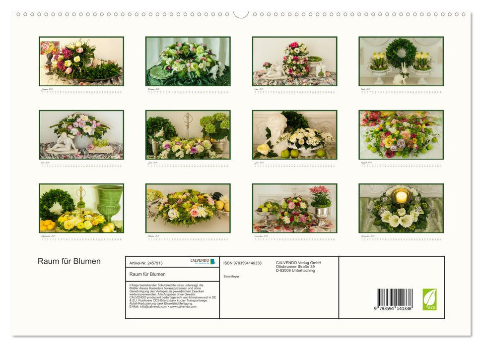 Raum für Blumen (CALVENDO Premium Wandkalender 2027)