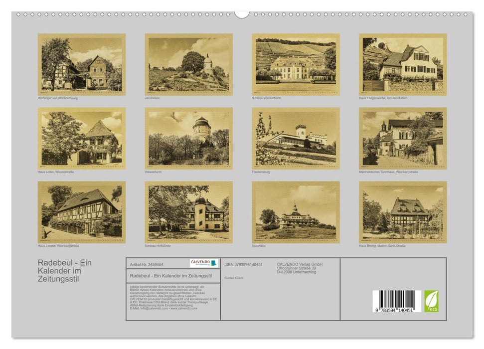 Radebeul - Ein Kalender im Zeitungsstil (CALVENDO Premium Wandkalender 2027)