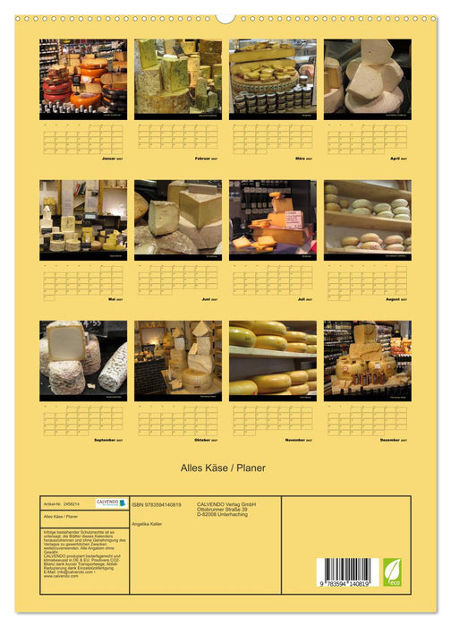 Alles Käse / Planer (CALVENDO Premium Wandkalender 2027)