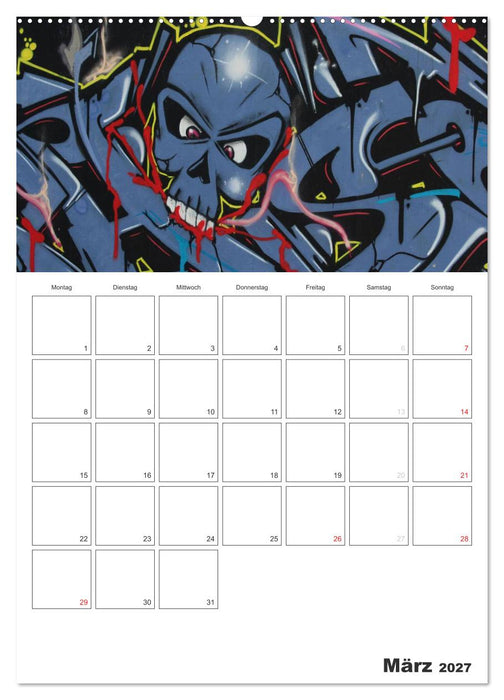 GRAFFITI 2027 / Planer (CALVENDO Wandkalender 2027)
