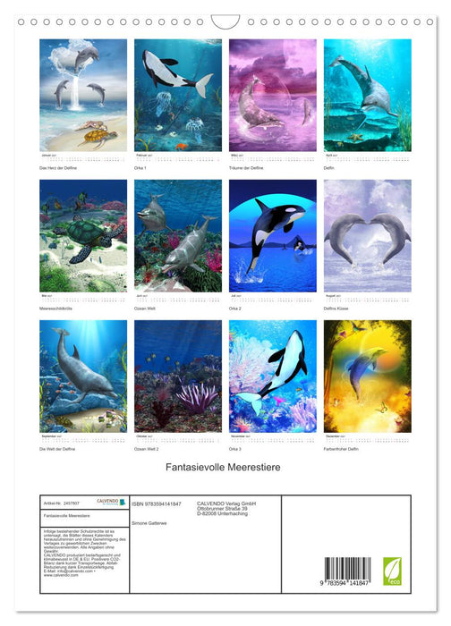 Fantasievolle Meerestiere (CALVENDO Wandkalender 2027)
