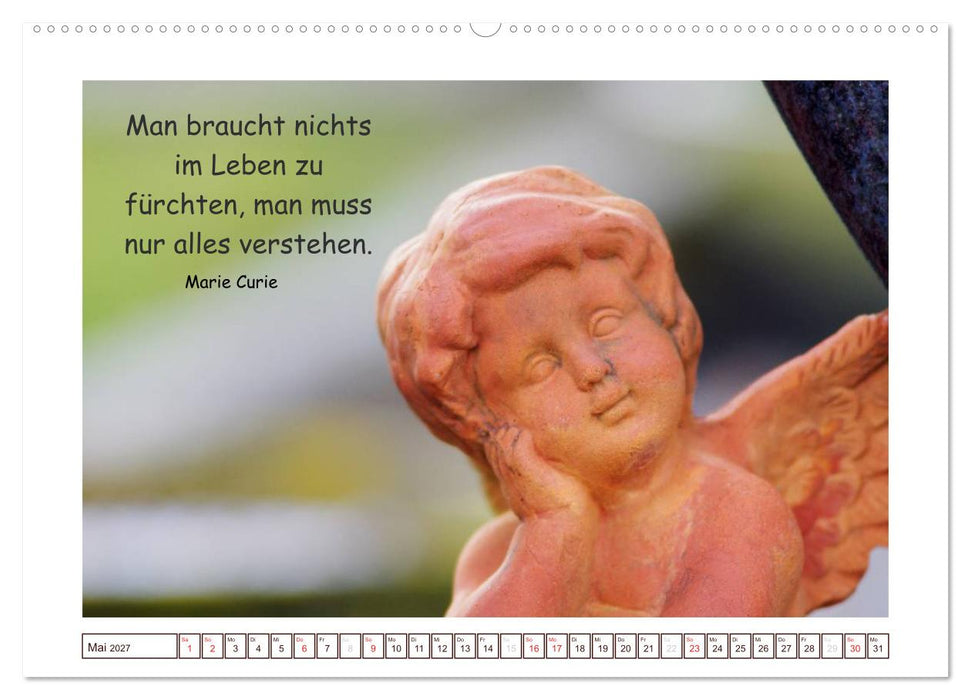 Engel-Kalender mit Zitaten (CALVENDO Wandkalender 2027)