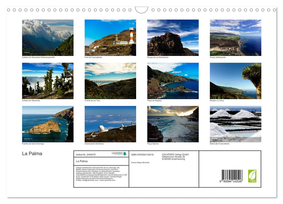 La Palma (CALVENDO Wandkalender 2027)
