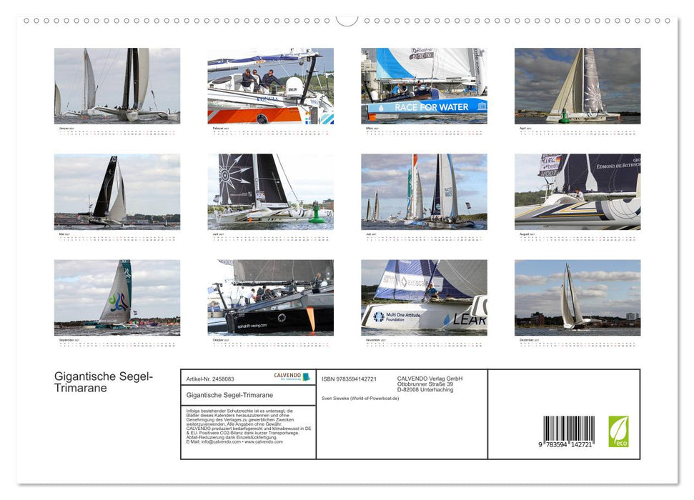 Gigantische Segel-Trimarane (CALVENDO Premium Wandkalender 2027)