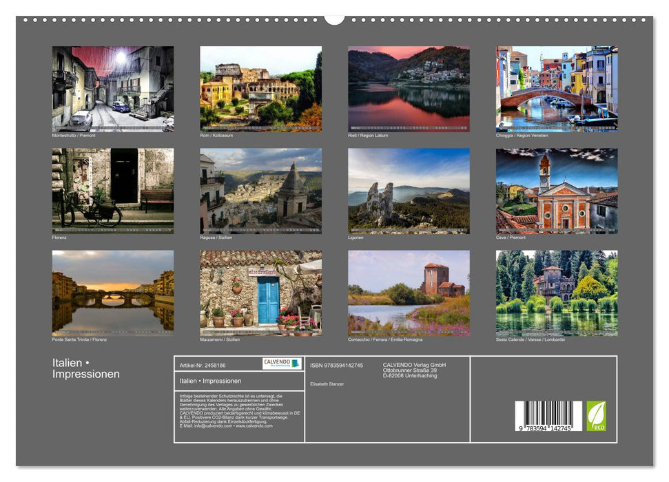 Italien • Impressionen (CALVENDO Premium Wandkalender 2027)