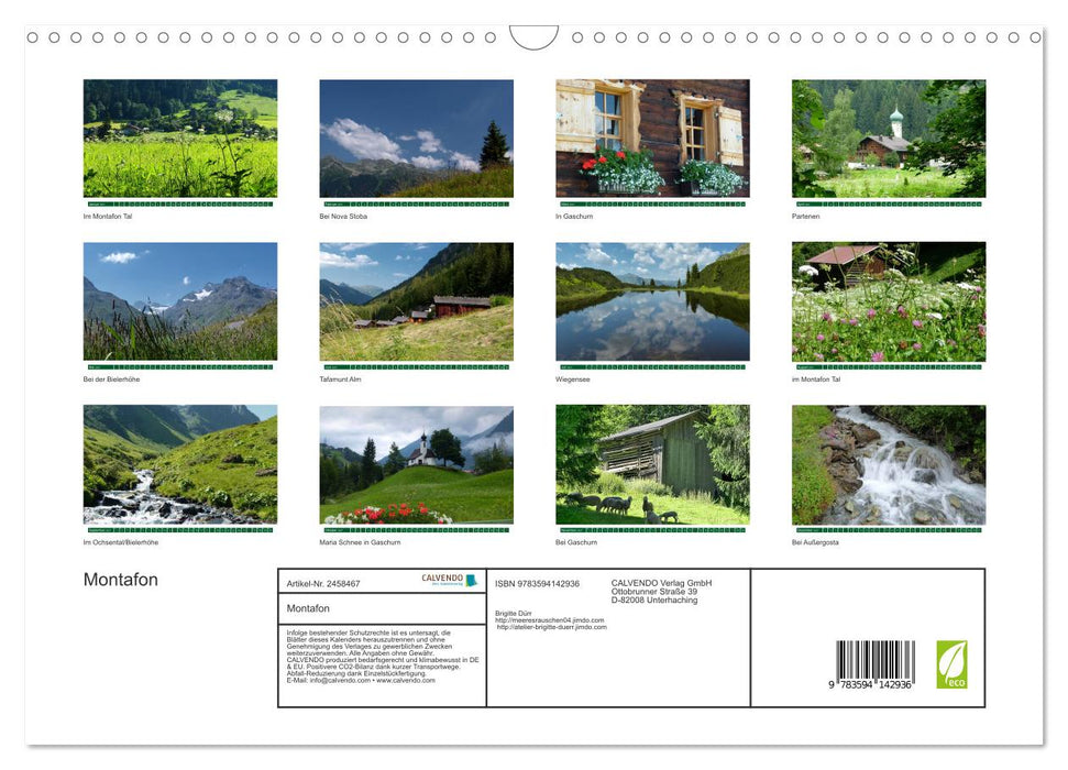 Montafon (CALVENDO Wandkalender 2027)