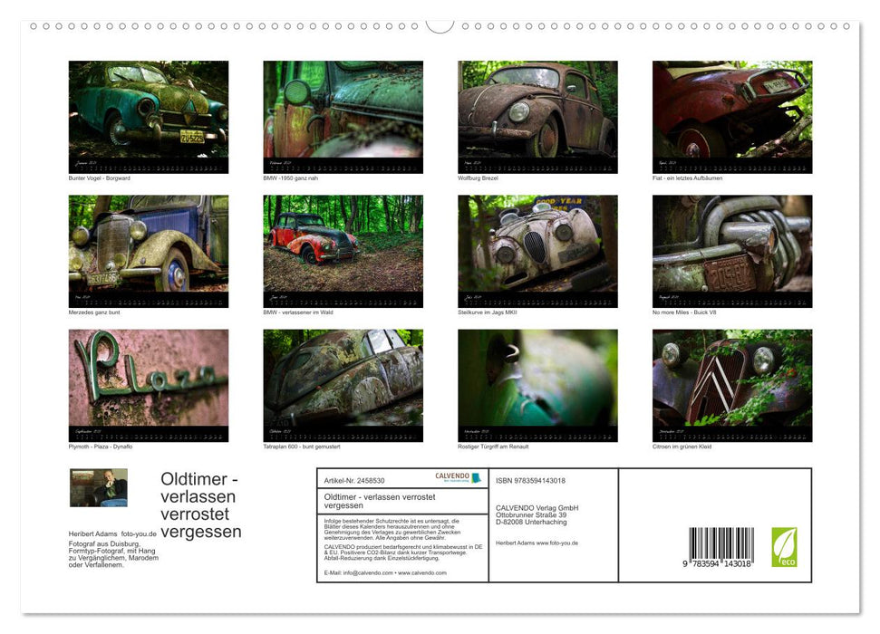 Oldtimer - verlassen verrostet vergessen (CALVENDO Premium Wandkalender 2027)